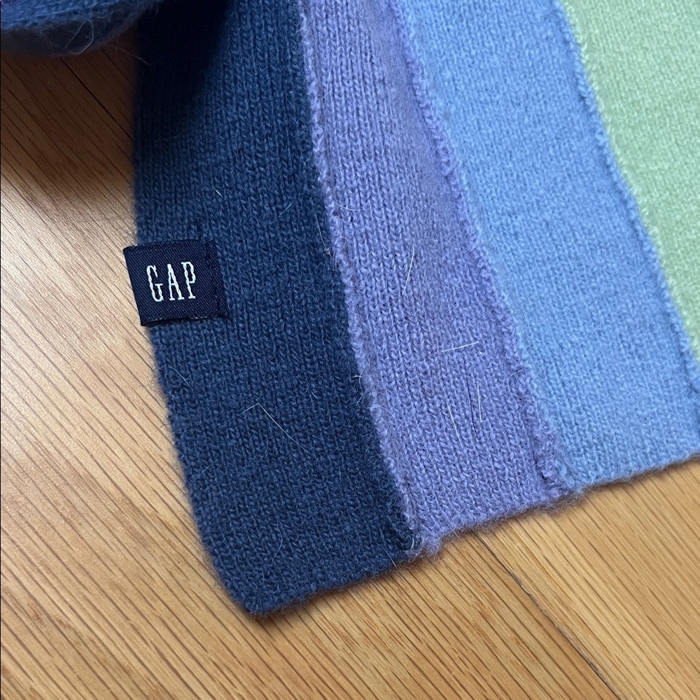 GAP Multicolor Striped Wool Knit Scarf - Picture 2 of 7